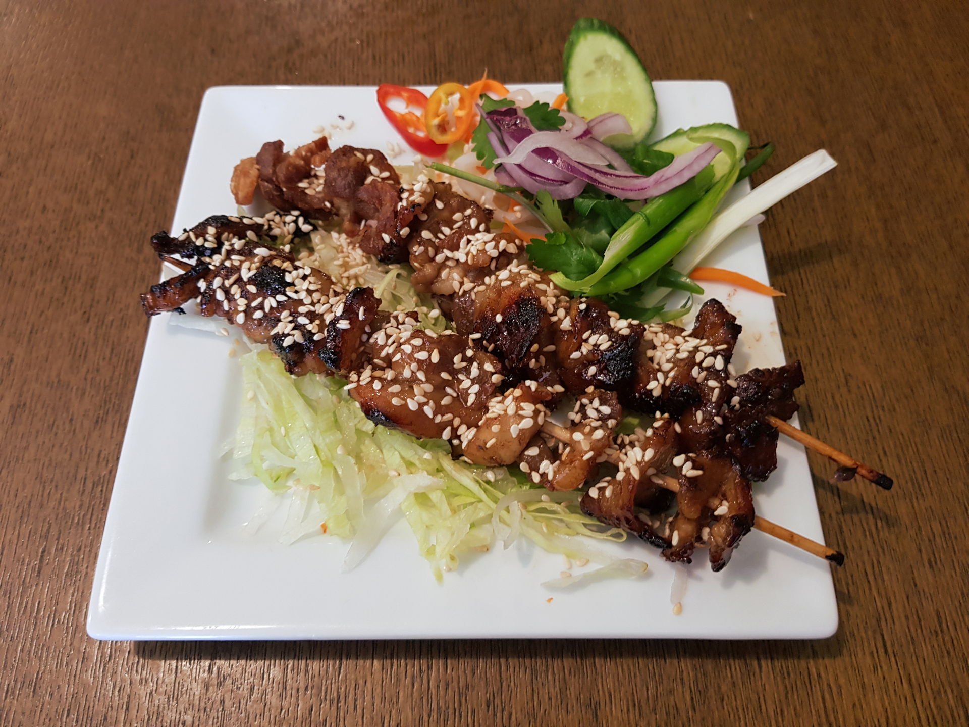 Honey and Sesame Pork Skewers