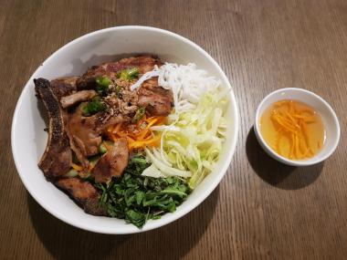 Rice Noodles with char grilled pork