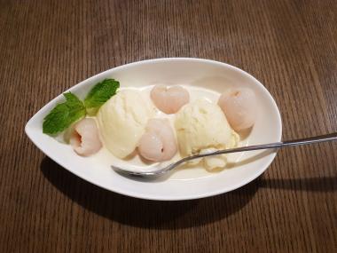 Lychees and icecream